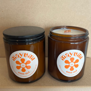 EASE OUT CANDLE : vetiver + sandalwood + pink pepper