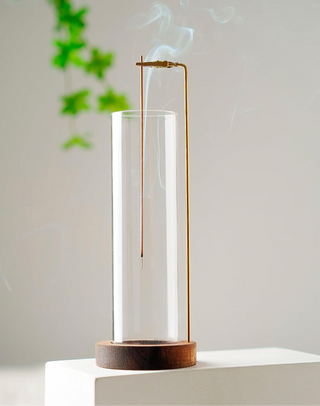 anti-ash glass incense holder
