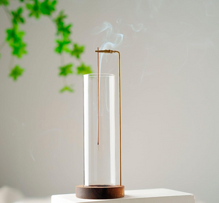 anti-ash glass incense holder