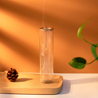 anti-ash glass incense holder